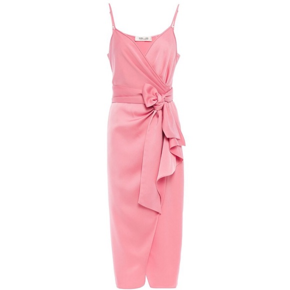 Diane Von Furstenberg Dresses & Skirts - NWT DIANE VON FURSTENBERG Avila Satin-Crepe Midi Wrap Dress